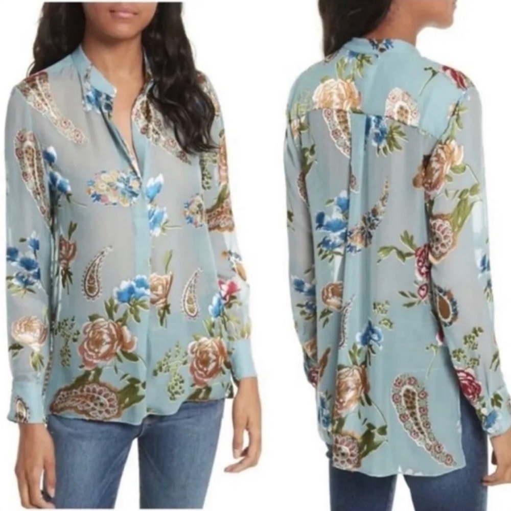 Alice + Olivia Amos Floral Tunic Top